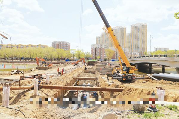 齐齐哈尔市安建桥过湖热力管网工程施工有序推进